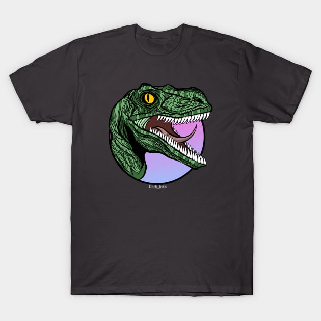 Velociraptor Dinosaur T-Shirt by Dark_Inks